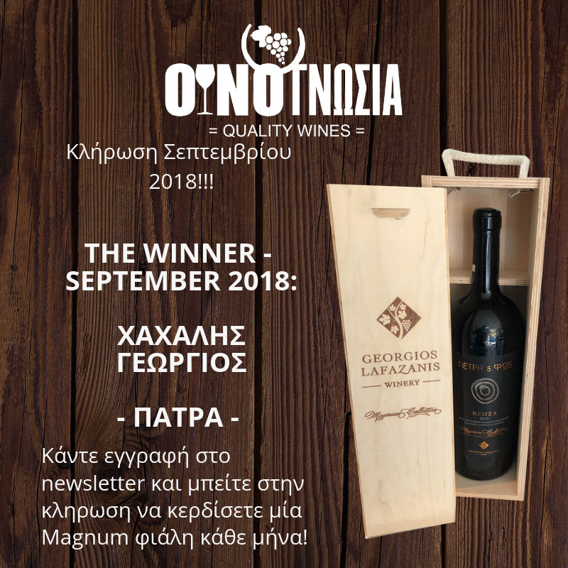 ΚΛΗΡΩΣΗ ΔΙΑΓΩΝΙΣΜΟΥ ΣΕΠΤΕΜΒRΙΟΥ - NEWSLETTER